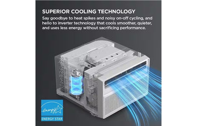 TCL 18,000 BTU Q-Series Ultra-Quiet Inverter Smart Window AC, Cools 1,000 Sq. Ft., with Wi-Fi, Remote T18WQ2S