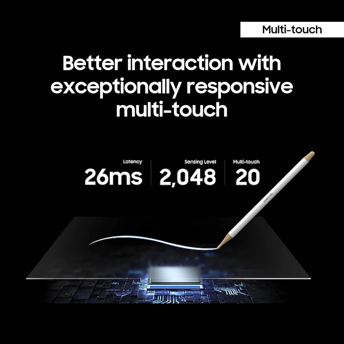 Samsung WM85B Flip Pro 85" 4K Interactive Touchscreen LED Display