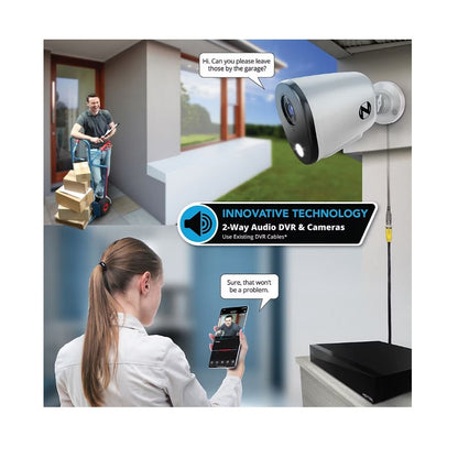 Night Owl 2-Way Audio 12 Channel 4 Camera 2K DVR Security System with 1TB Hard Drive CL-FT4D1-84L