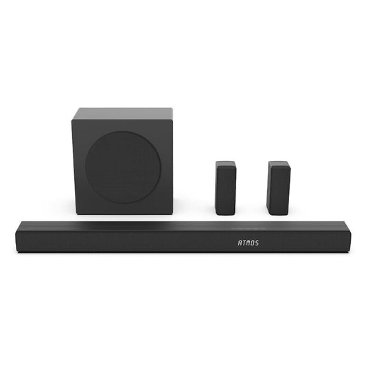 Hisense 5.1 Ch Soundbar R652 with a total of 440W output, Rear Surround Speakers, 6.5” Wireless Subwoofer, HDMI eARC, Dolby Atmos and DTS Virtual X, Easy Connect