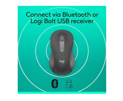 Logitech Signature M650L Wireless Optical Mouse Silent Clicks Graphite 910-007636