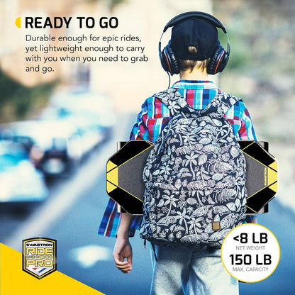 SwagTron Swagskate Ng-3 Electric Skateboard for Kids - Black/Yellow 63866-2, Max. Load: 150 lb (68 kg), Lightweight and Extra Portable, Motor: 100W