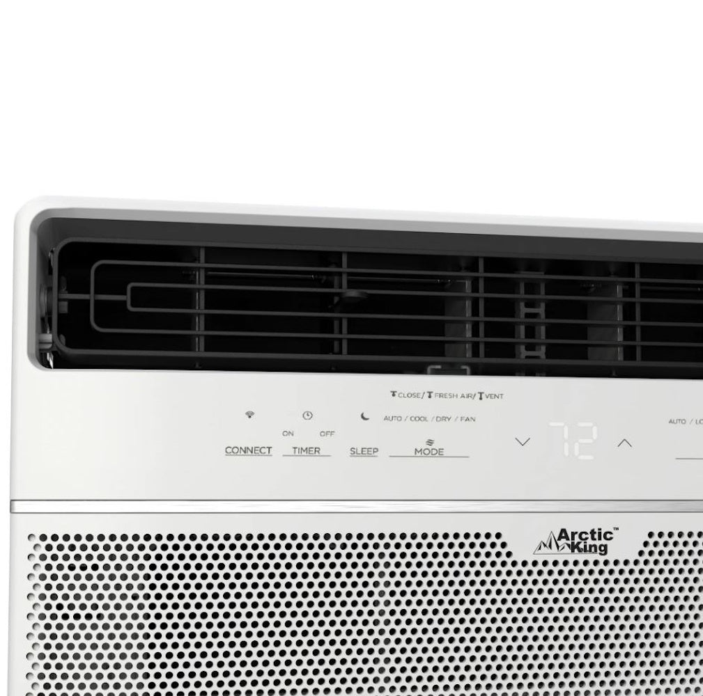 Arctic King 12,000 BTU Smart Window Air Conditioner, Cools Rooms up to 550 Sq. Ft., White RMWK12WR