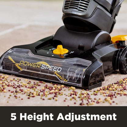 EUREKA PowerSpeed Lightweight Powerful Upright Vacuum Cleaner for Carpet and Hard Floor, Pet Turbo, Black/Yellow NEU181D