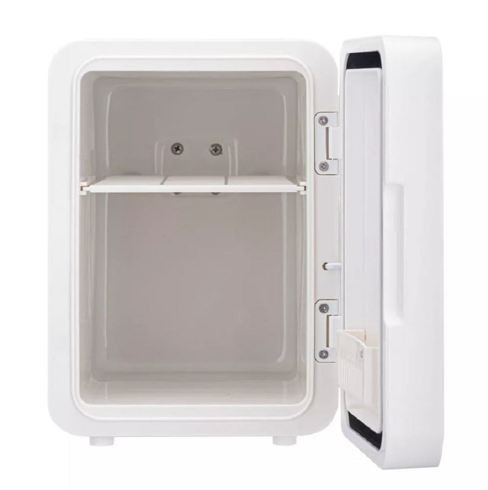 Frigidaire Gallery 9 Can or 6 Liter, Beauty Lighted Mirror Fridge White EFMIS172-C-WHITE, Includes 110V home power cord & 12V DC car adapter