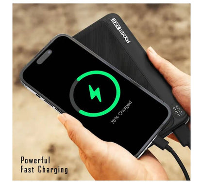 Pocket Juice - Endurance 10K Portable 10000 mah Power Bank and Charger with USB-C and Lightning Cables