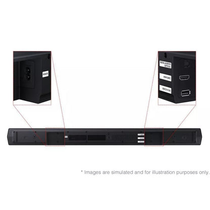Samsung HW-B53WF 2.1Ch DTS Virtual:X Soundbar with Subwoofer: HDMI ARC, 306 Watts, Bluetooth, Wall Mountable