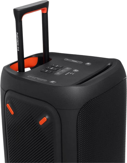JBL PartyBox 310 Portable Party Speaker 240 Watts Black, 18 hrs battery life, Multicolor light, IPX4 Splashproof - JBLPARTYBOX310