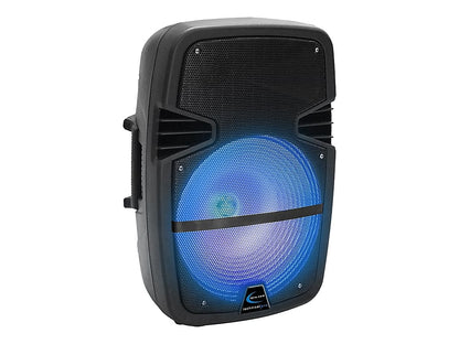 Technical Pro PB850LED 1,000 Watts Rechargeable LED Active Loudspeaker, Black