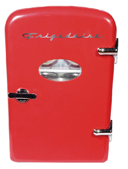 Frigidaire EFMIS129 Mini Portable Compact Personal Fridge Cools & Heats, 4 Liter Capacity Chills Six 12 oz Cans, 100% Freon-Free & Eco Friendly, Includes Plugs for Home Outlet & 12V Car Charger-Red (Renewed)