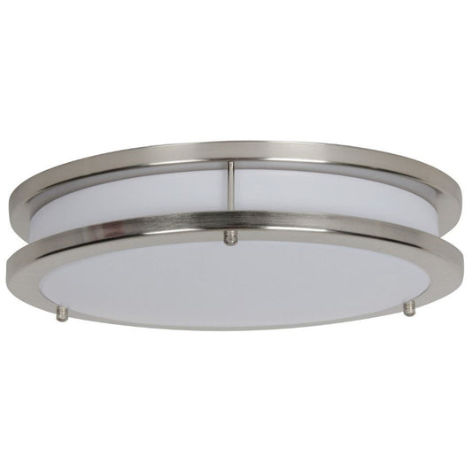 Sunset Lighting F9915-80-1-3K 14"LED Flush Mount Etched White Opal Acrylic Lens,