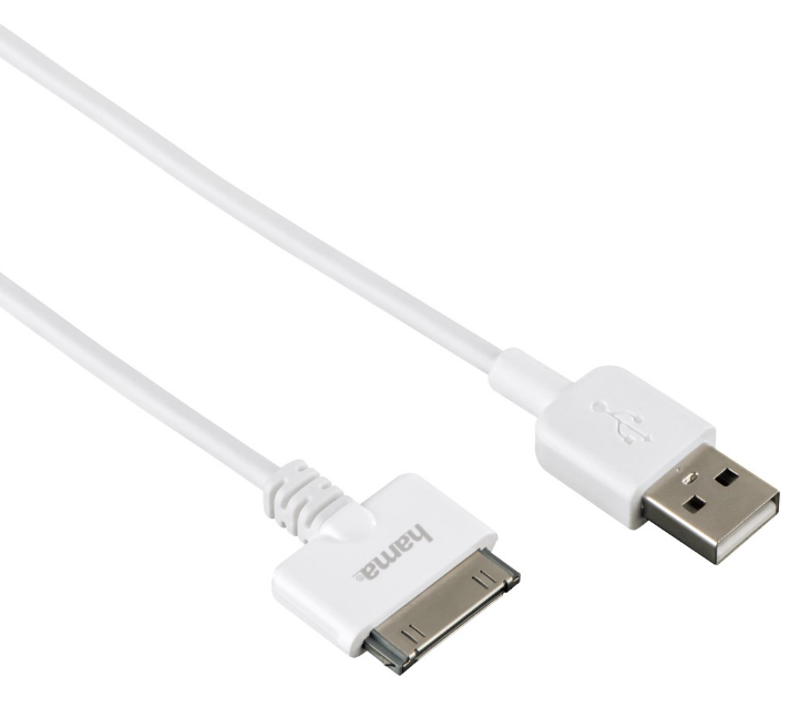 Hama Apple 30-pin Charge/Sync Cable 3ft White U6108987