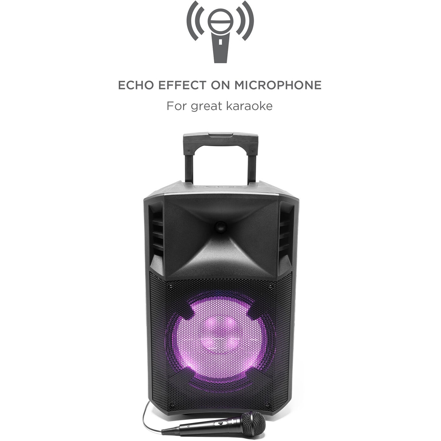 ION Audio Power Glow 300 Portable Bluetooth Loudspeaker with Wired Microphone IPA118A
