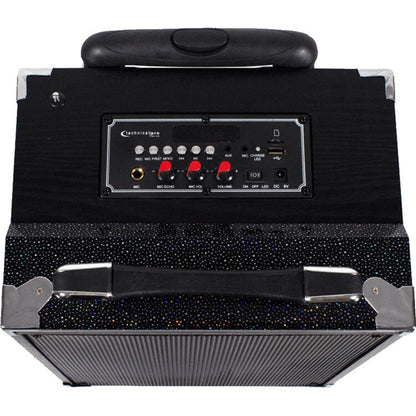 Technical Pro WASP680X 8" Rechargeable Bluetooth PA Speaker with Wireless Mic and Telescopic Mic Stand
