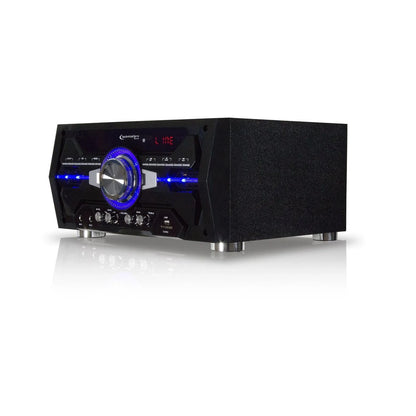 Technical Pro 10" Bluetooth LED Home Entertainment Speaker System with Wireless Microphone