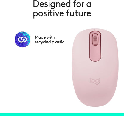 Logitech M196 Compact Ambidextrous Bluetooth Wireless Mouse - Rose 910-007439