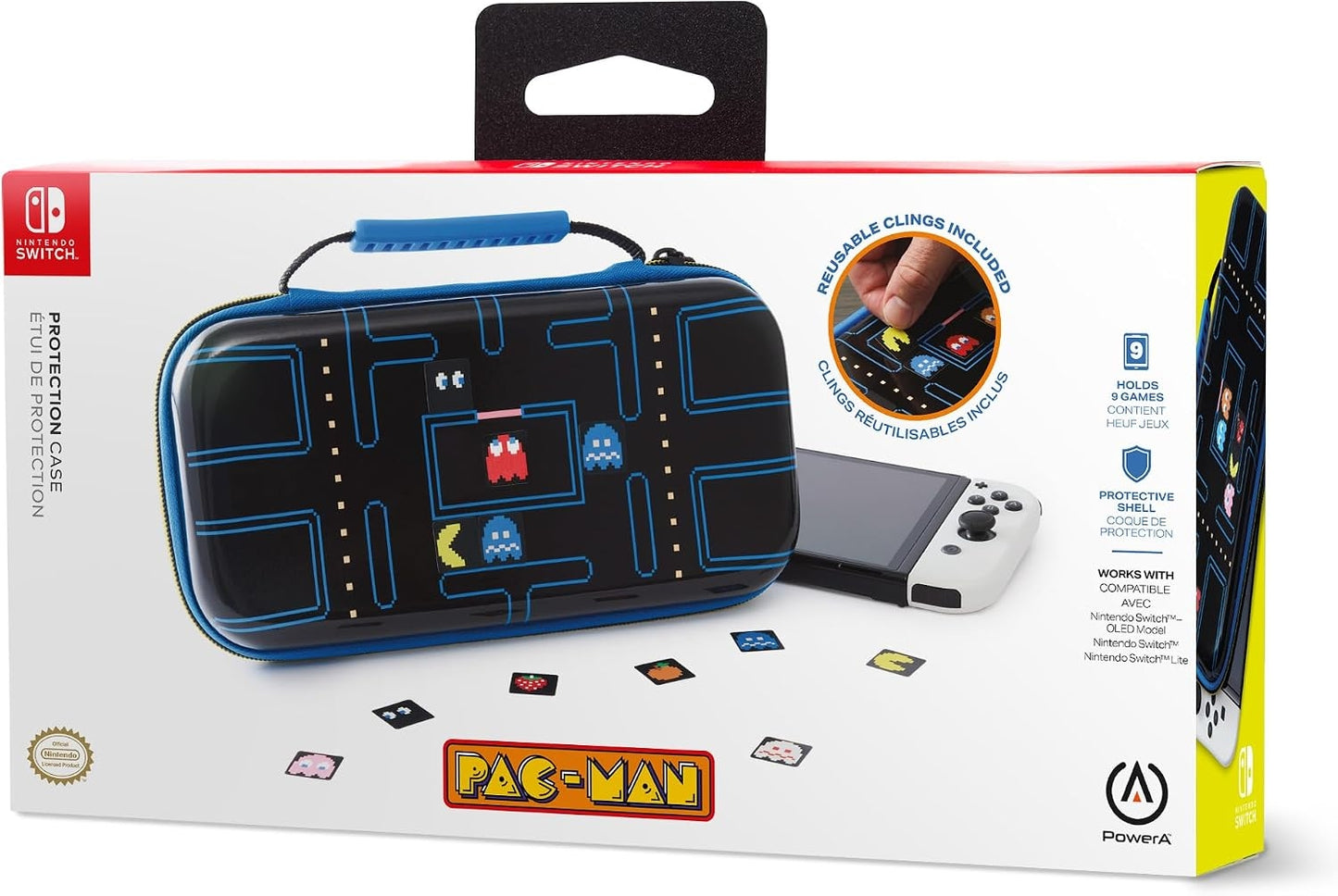 PowerA PAC-MAN Retro Arcade Protection Case for Nintendo Switch: Compatible with OLED & Lite