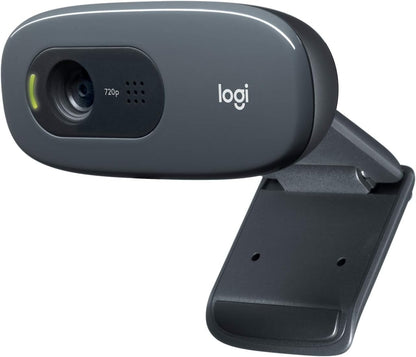 Logitech C270 720p Webcam Plug-and-Play Wide Screen Video Calling - Black