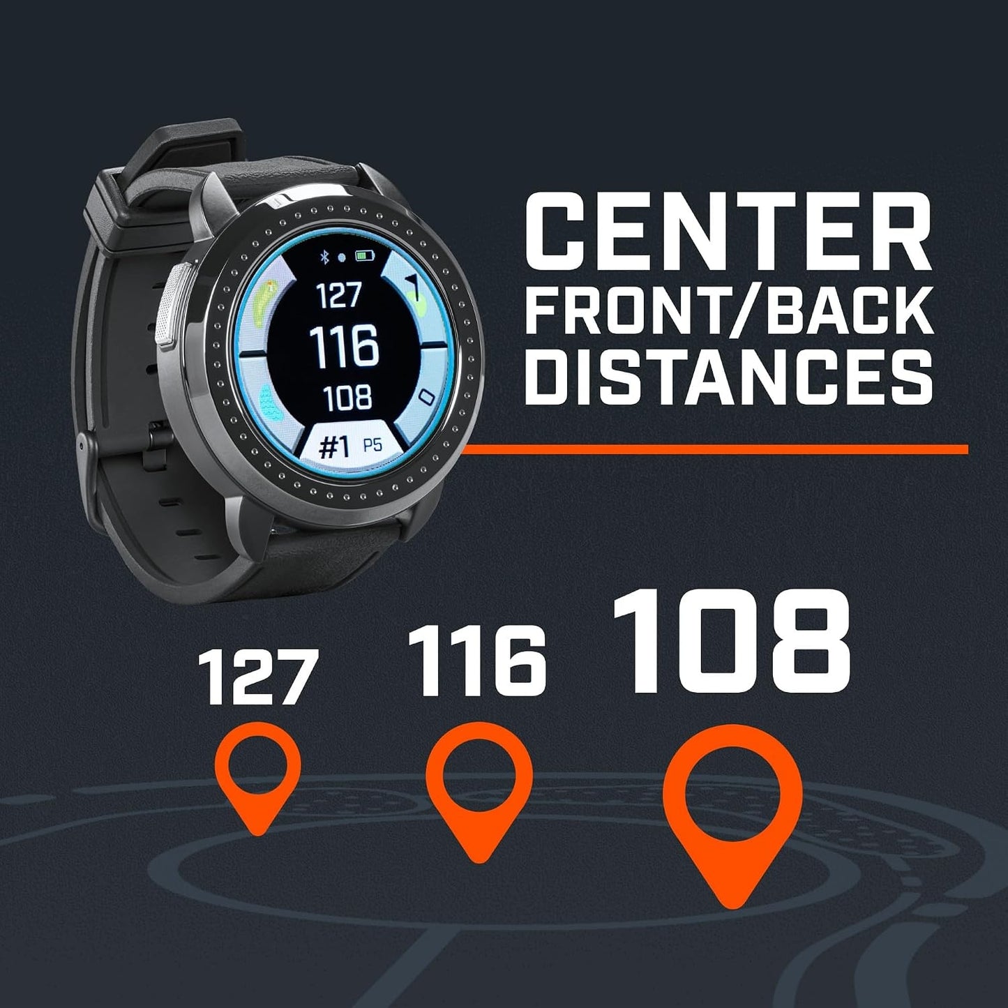 Bushnell - iON Elite 35.5mm Smart GPS Golf Watch - Black