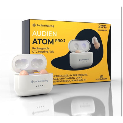 Audien Atom Pro 2 Rechargeable OTC Hearing Aid ITE AT1RB006