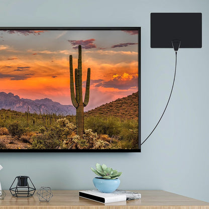 Antennas Direct ClearStream Flex Amplified Indoor TV Antenna UHF VHF Multi-Directional Reversible, 50+ Mile Range – w/Jolt Switch Amplifier