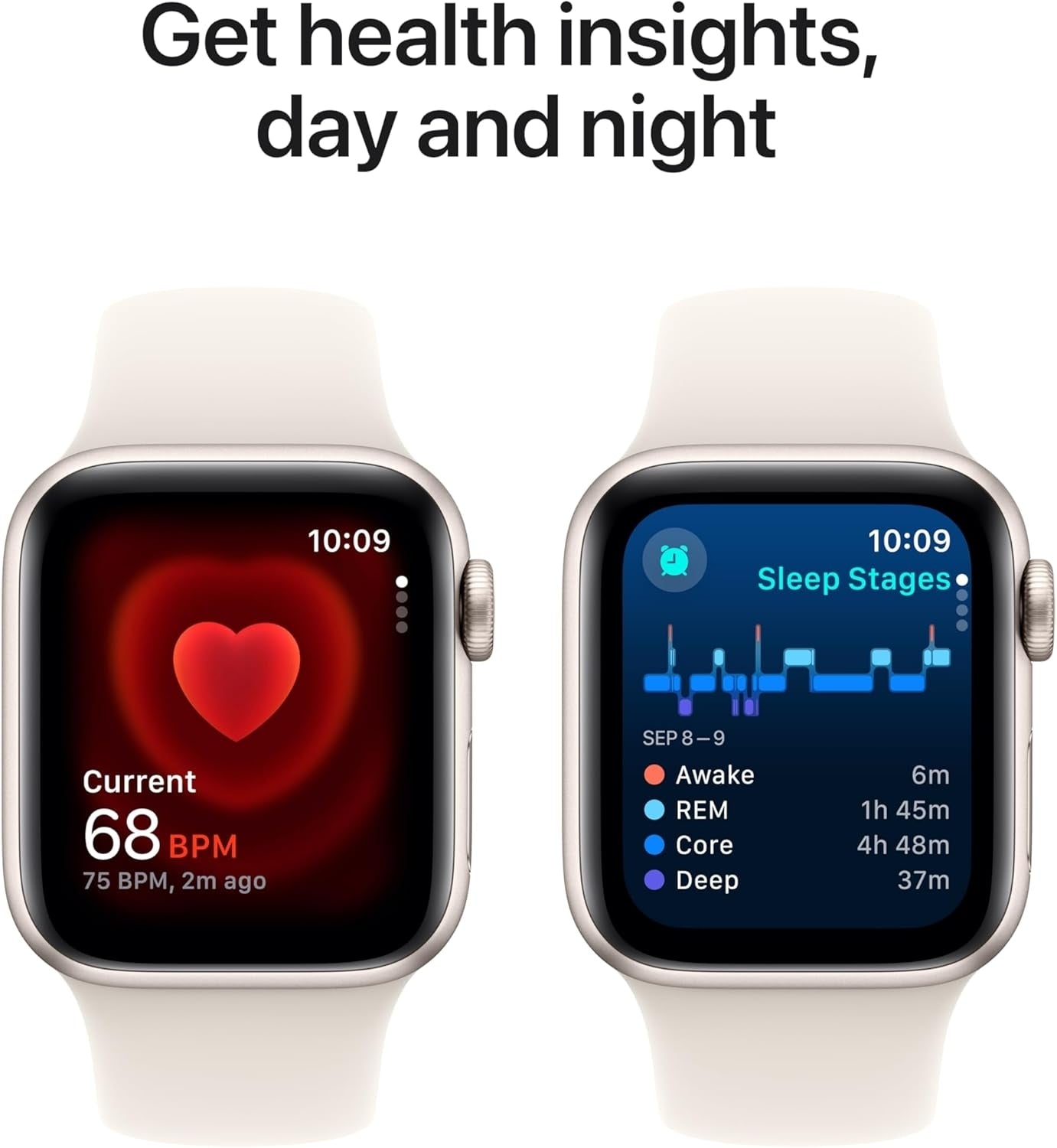 Apple Watch SE 2nd Gen (GPS) 40mm Aluminum Case with Starlight Sport Band MXEF3LL/A