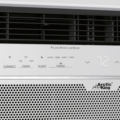 Arctic King 12,000 BTU Smart Window Air Conditioner, Cools Rooms up to 550 Sq. Ft., White RMWK12WR