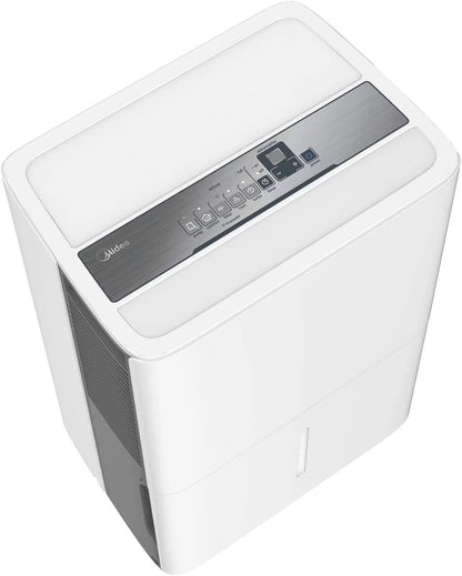 Midea 50 pt. Smart Dehumidifier for Basement, Room, or Garage - Covers up to 4,500 sq. ft. MAD50PS1WS