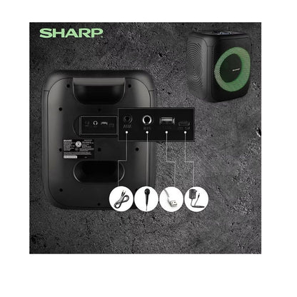 Sharp 8" Bluetooth Party Speakers 400W 8" Woofer, 1" Tweeter - PS-916 (2- pack)