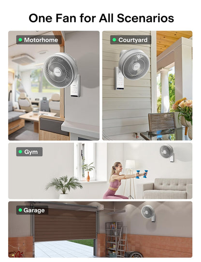 Pelonis 9" Oscillating Wall Fan with Remote Control - 33ft Airflow & 3 Speed Settings PSFW16R2AWW