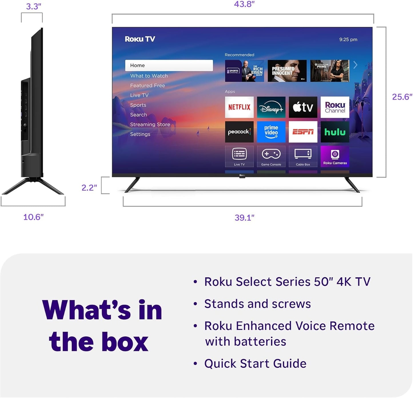 Roku 50" Class Select Series 4K LED Smart RokuTV 50R4C5