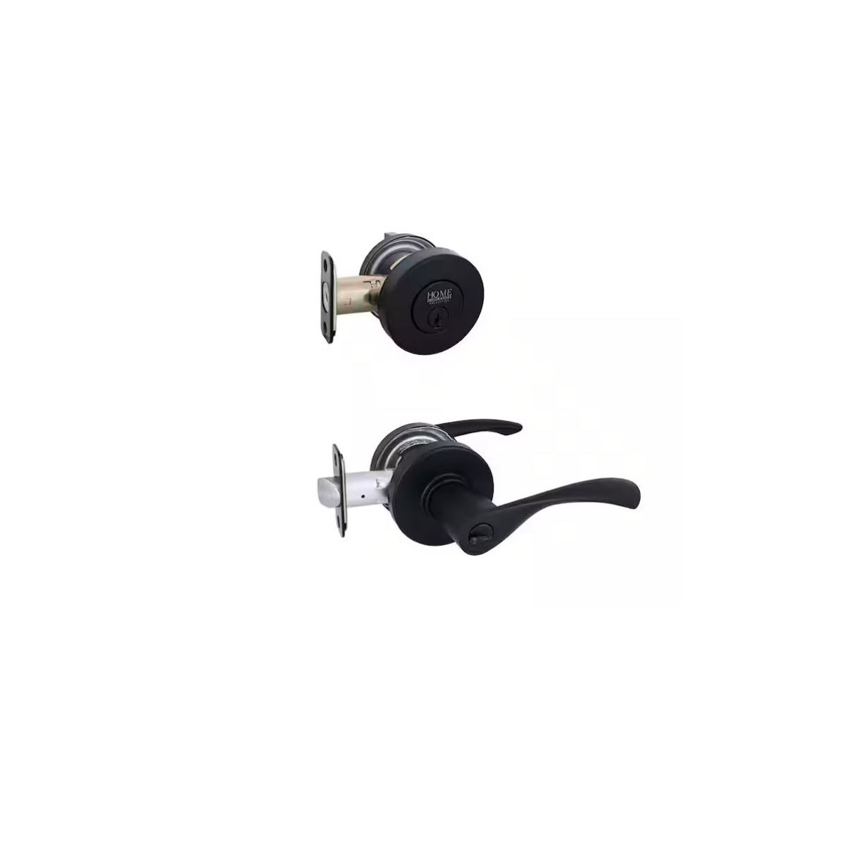 Primrose Matte Black Single Cylinder Door Handle Combo Pack Featuring Dual Keyway MS9X9D11SJYYCXJ