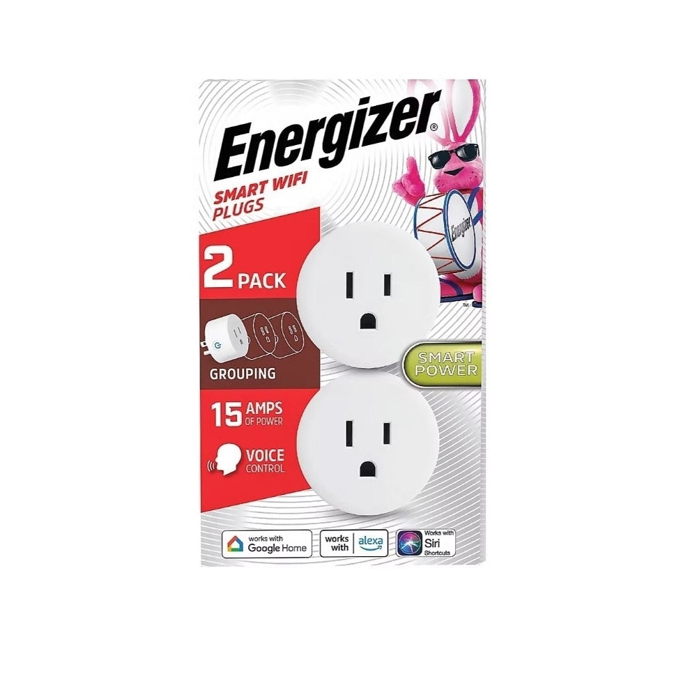 Energizer Connect Smart Wi-Fi Indoor Plug, 2 pack. EIX3-1003-PP2