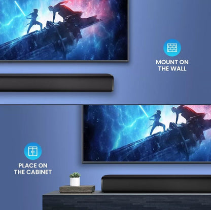 MOVSSOU Bluetooth Sound Bar Small Surround Sound 17"