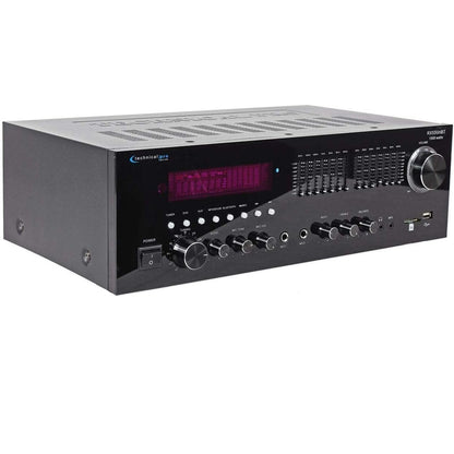 Technical Pro RX55URIBT 1500W Pro Audio Receiver w/Bluteooth +USB/SD+ 7-Band EQ