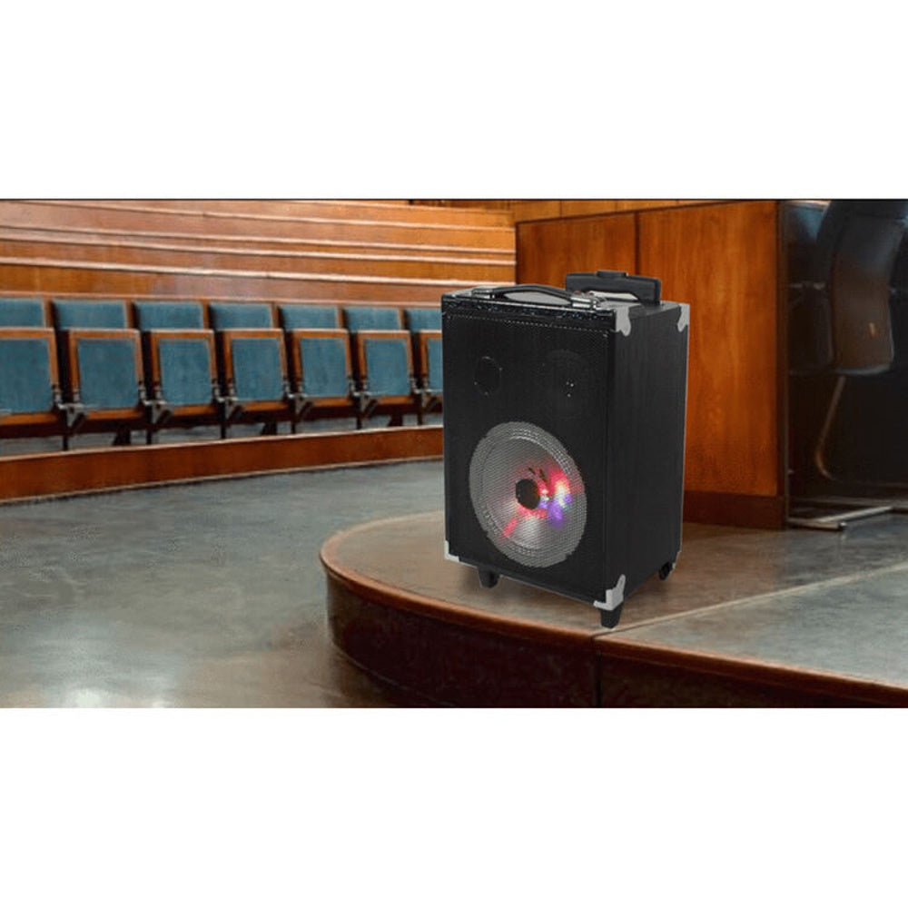 Technical Pro WASP680X 8" Rechargeable Bluetooth PA Speaker with Wireless Mic and Telescopic Mic Stand