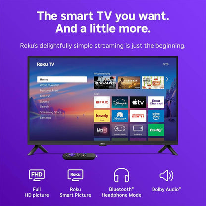 Roku - 32" Class Select Series Full HD (1080p) LED Smart RokuTV (2026) 32R3E5