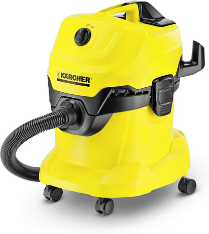 Karcher - WD 4 Wet-Dry Shop Vacuum Cleaner - with Attachments - Blower Feautre, Compact Space-Saving Design - 5.3 Gallon - 1100W