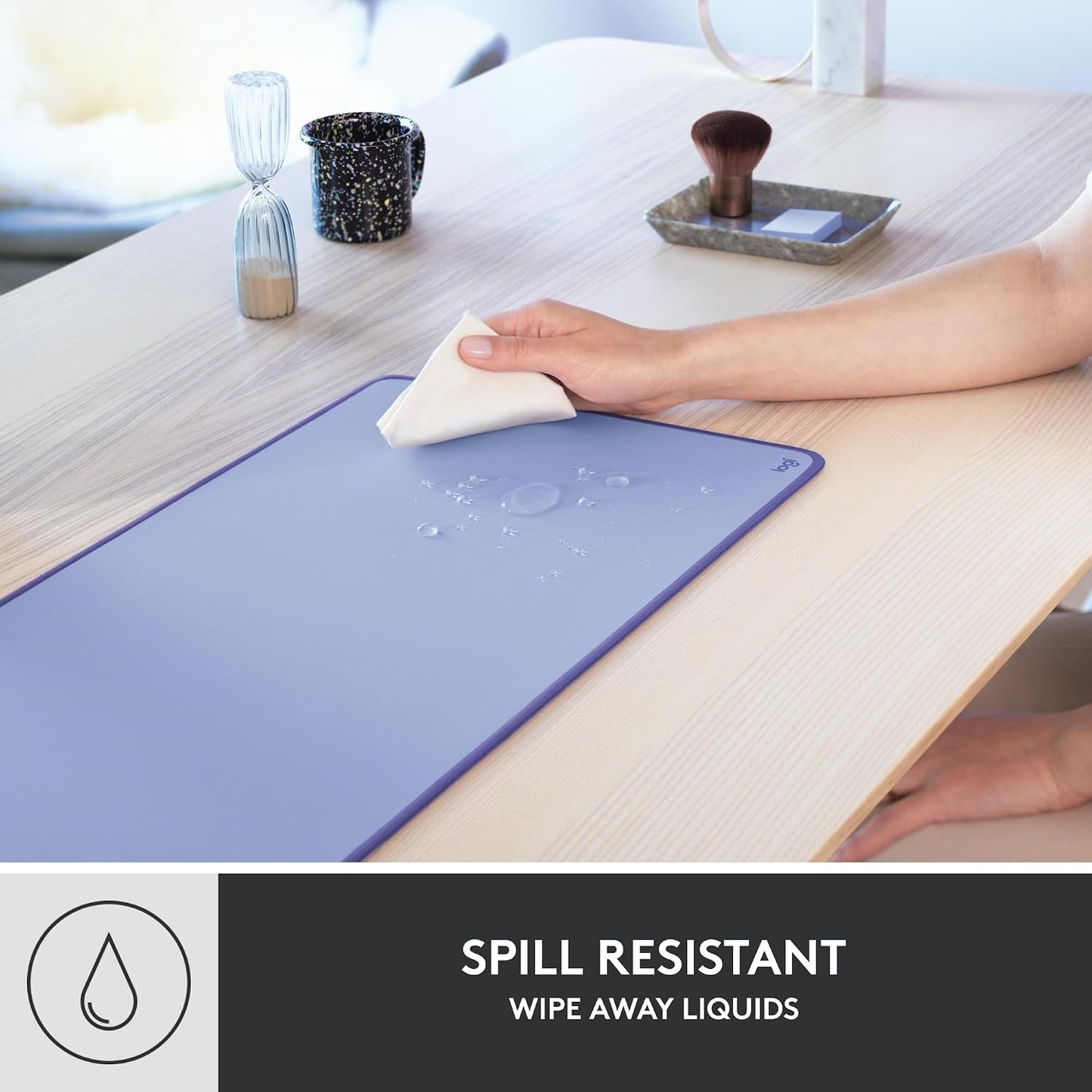 Logitech Studio Series Non-Skid Desk Mat, Lilac 956-000148