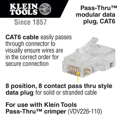 Klein Tools 80072 RJ45 Cable Tester Kit with LAN Scout Jr. 2, Coax Crimper/Stripper/Cutter Tool and Pass-Thru Modular Data Plug