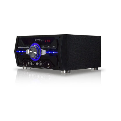 Technical Pro 10" Bluetooth LED Home Entertainment Speaker System with Wireless Microphone MS1000BT