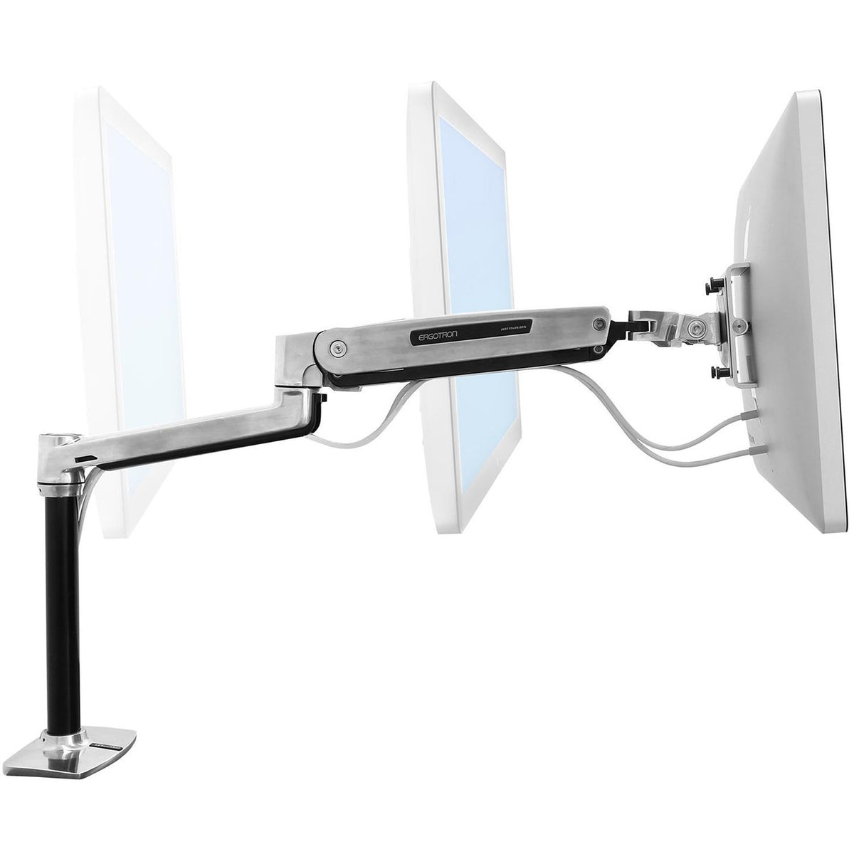 Ergotron LX HD Sit-Stand Desk Arm for Displays up to 49" Polished Aluminum 45-384-026
