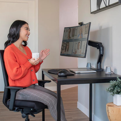 Ergotron HX Desk Monitor Arm for Displays up to 42 lb Matte Black 45-475-224