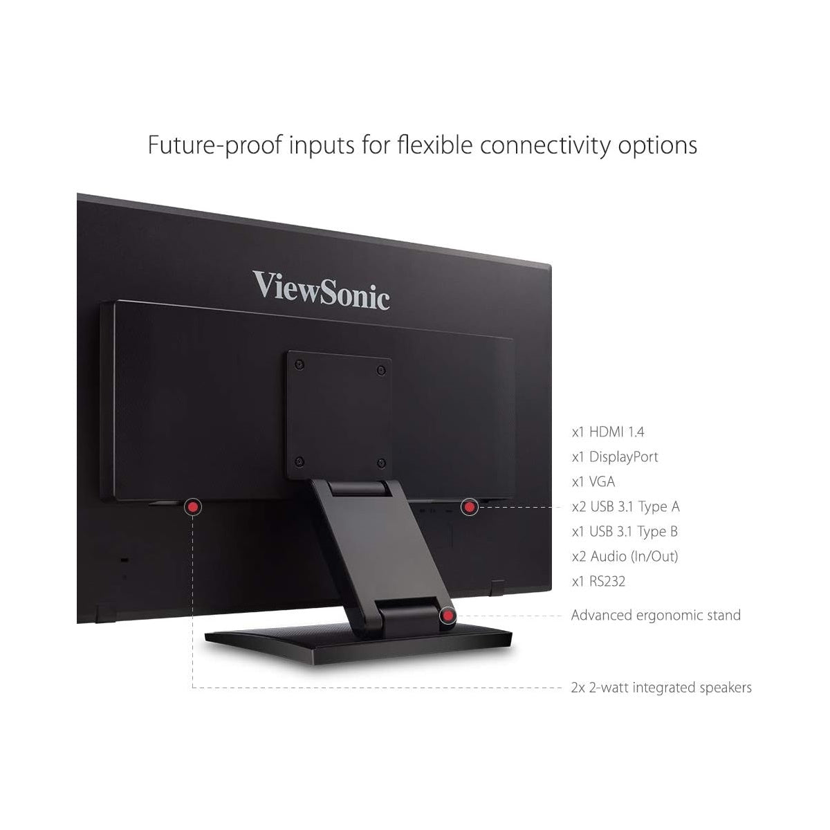 ViewSonic - TD2760 27" 1080p 60Hz 12ms  LED FHD Touch Screen Monitor (HDMI, VGA) - Black