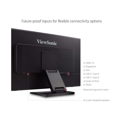 ViewSonic - TD2760 27" 1080p 60Hz 12ms  LED FHD Touch Screen Monitor (HDMI, VGA) - Black