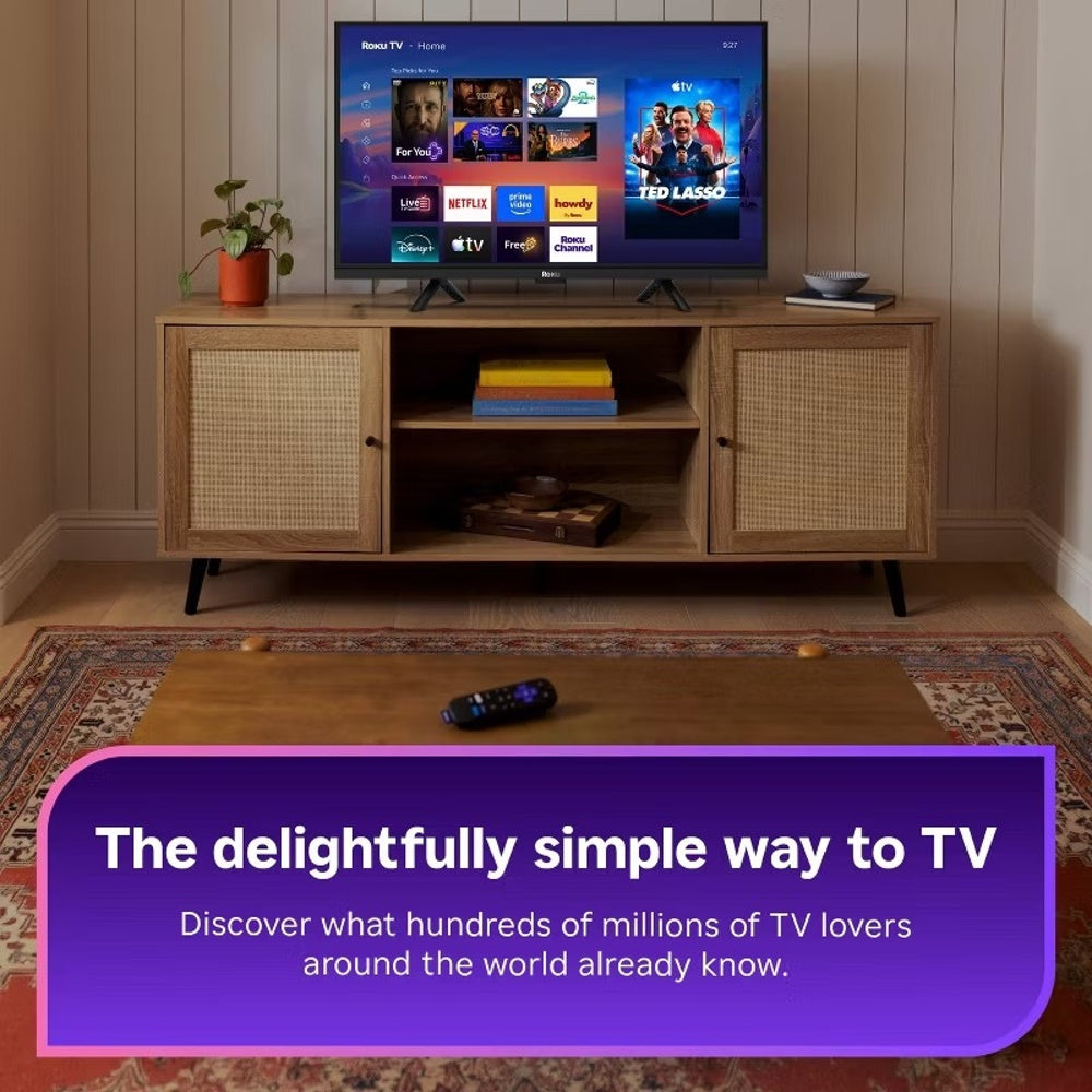 Hiro Roku TV 43" 1080p Full HD Smart TV Flat Screen LED Television with Roku TV and Dolby Audio H43C3D4