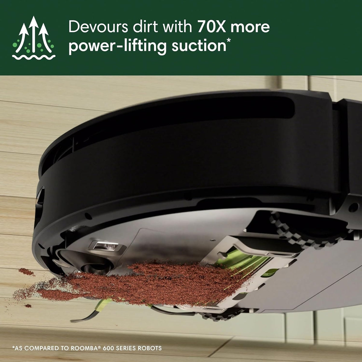 iRobot Roomba 205 DustCompactor Cordless Vacuum U112020 5.8" Cleaning Path Black