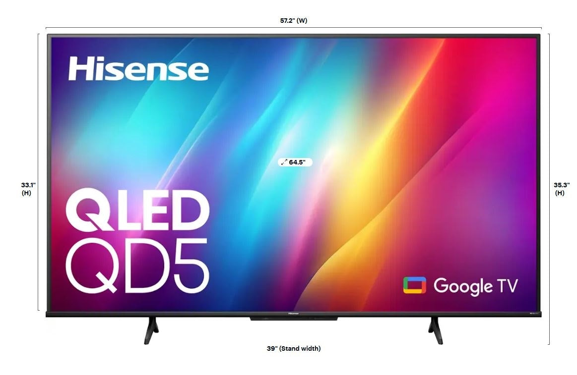 Hisense 65" Class QD5 Series QLED 4K UHD Smart Google TV 65QD5N