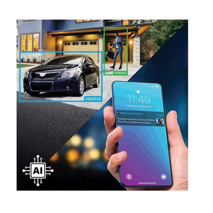 Night Owl CL-FT4D1-84L 2-Way Audio 12 Channel 4 Camera 2K DVR Security System with 1TB Hard Drive