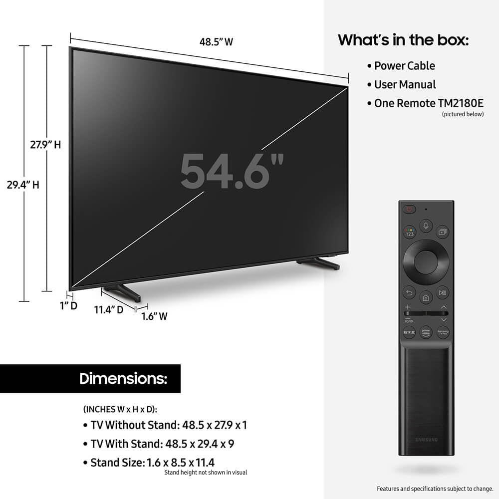 Samsung 55" Class Q60A Series QLED 4K UHD Smart Tizen TV QN55Q60A